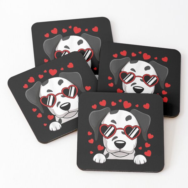 Item preview, Dalmatian Dog Face Wearing Heart Glasses Valentines Day Kids  designed and sold by amyadt77.