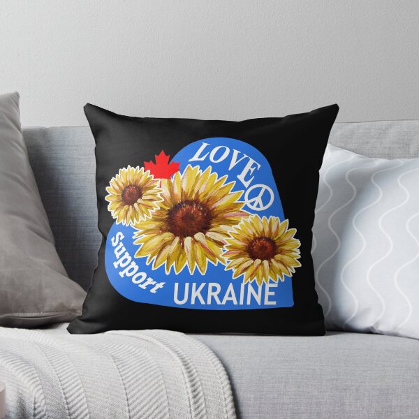 Support for Ukraine Throw Pillow