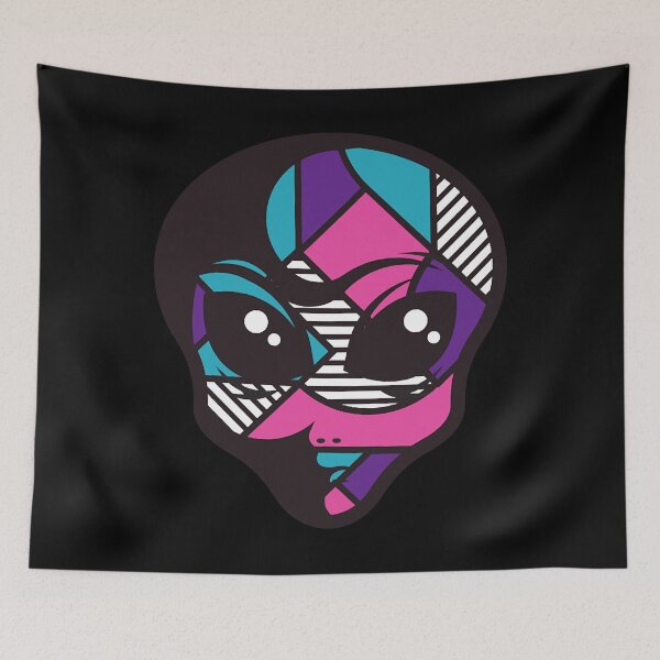 Item preview, Abstract Alien Head Geometric Shapes  designed and sold by AcaxaHino.