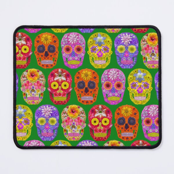 Item preview, Flower Skulls Seamless Pattern 2018 designed and sold by GobaFineArts.