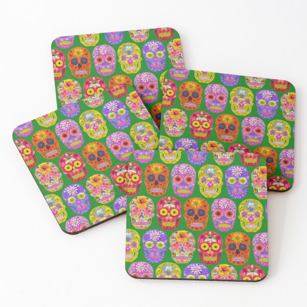 Item preview, Flower Skulls Seamless Pattern 2018 designed and sold by GobaFineArts.