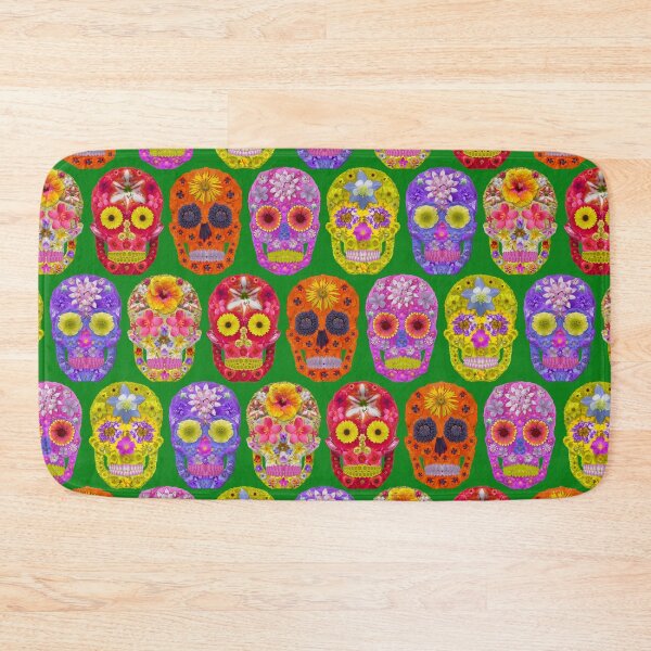 Item preview, Flower Skulls Seamless Pattern 2018 designed and sold by GobaFineArts.