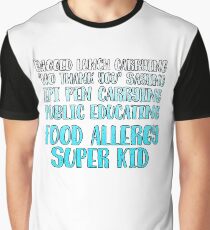 Food Allergy Super Kid Graphic T-Shirt