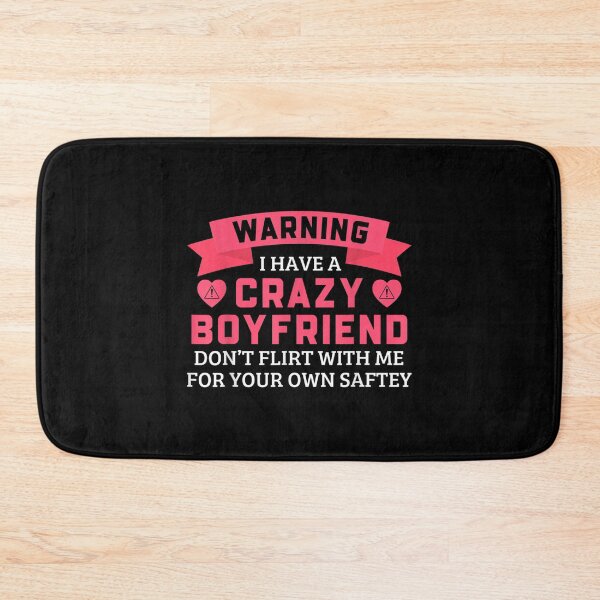 Item preview, Warning I Have A Crazy Boyfriend Funny Valentines Day Couple  designed and sold by amyadt77.