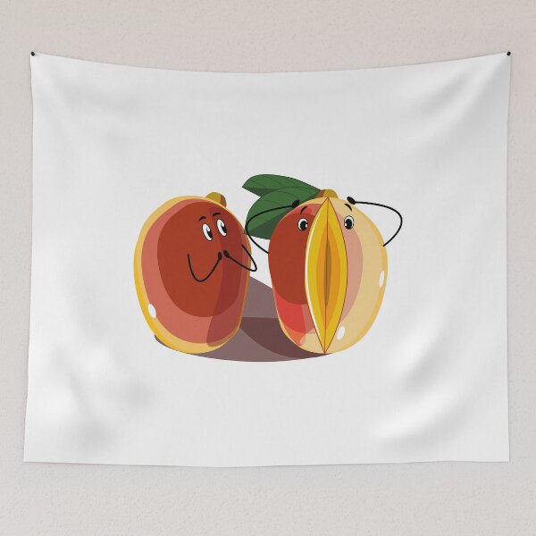 Item preview, Funny mangoes cartoon illustration  designed and sold by Mashusha-art.