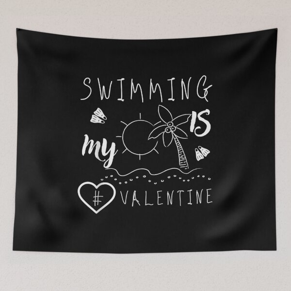 Item preview, Swimming Is My Valentine Funny Heart Swimming Valentines Day  designed and sold by amyadt77.