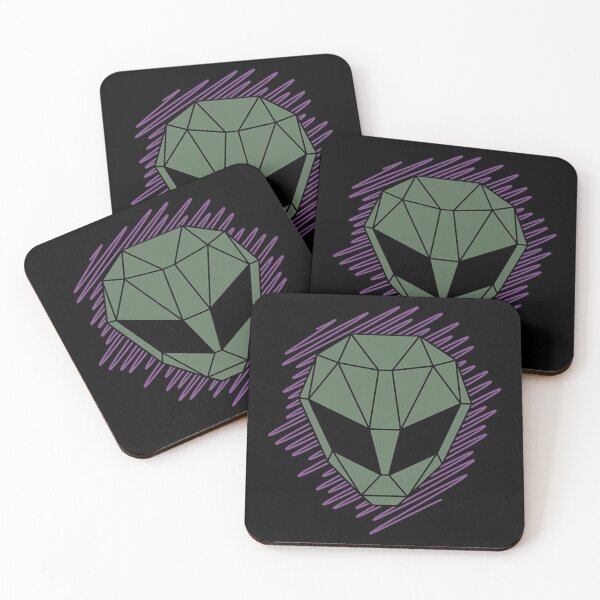 Item preview, Gray Alien Head Geometric Art designed and sold by AcaxaHino.
