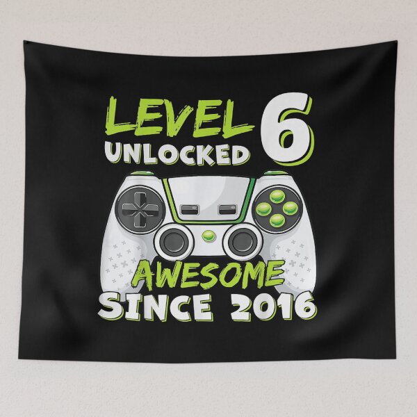 Item preview, Kids Six 6yr Bday Son Boy Funny Gamer 6 Years Old Birthday  designed and sold by amyadt77.