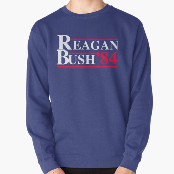 Reagan Bush '84 Retro Logo Red White Blue Election Ronald George 1984 84 1980 80 Republican Election Campaign Pullover Sweatshirt