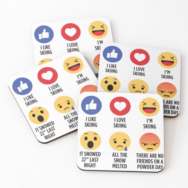 Item preview, Skiing Emojis designed and sold by GobaFineArts.
