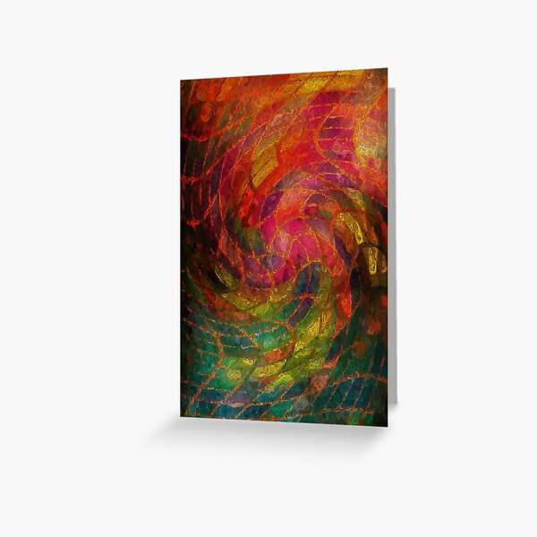 curly rainbow net Greeting Card