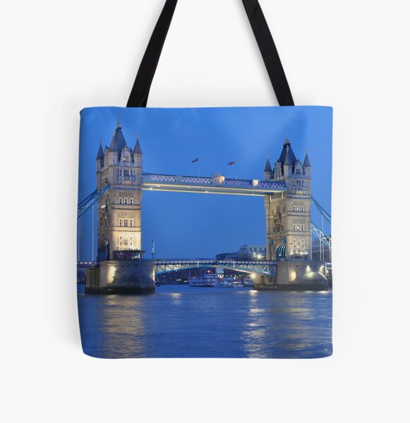 Tower Bridge Blues All Over Print Tote Bag