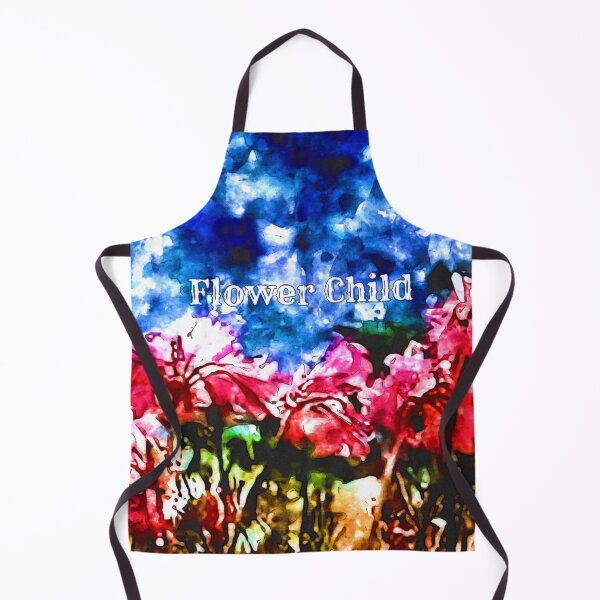 Item preview, Flower Child with Pink Flowers and Blue Skies Watercolor designed and sold by MediaArtbyMara.