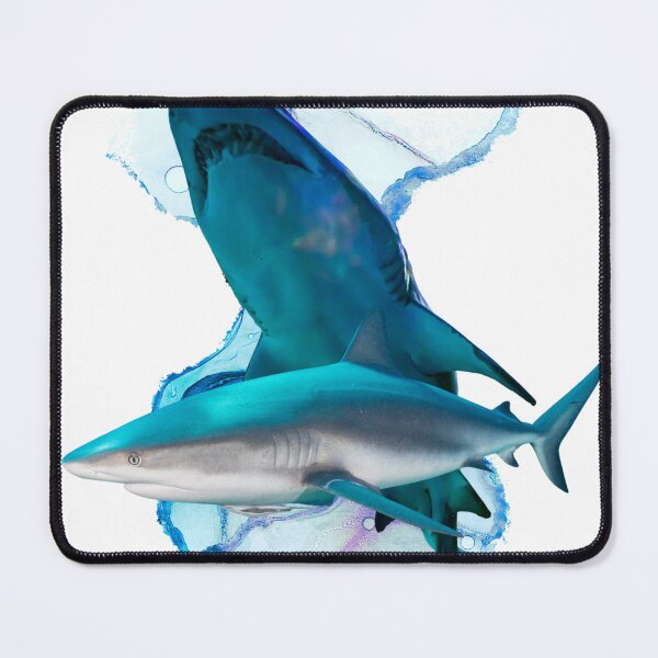 Item preview, Sharks swimming together The Blue Shark designed and sold by Abstractdiva.