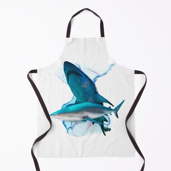 Item preview, Sharks swimming together The Blue Shark designed and sold by Abstractdiva.