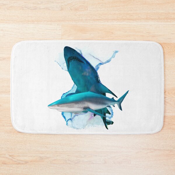 Item preview, Sharks swimming together The Blue Shark  designed and sold by Abstractdiva.