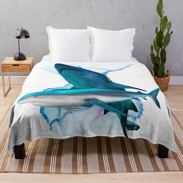 Item preview, Sharks swimming together The Blue Shark  designed and sold by Abstractdiva.