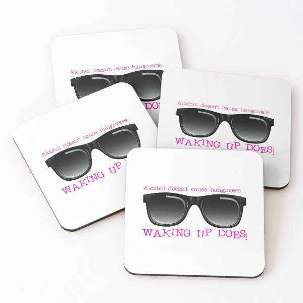 Item preview, Alcohol Doesn’t Cause Hangovers…! Pink (on White) designed and sold by PawsitiveMum.