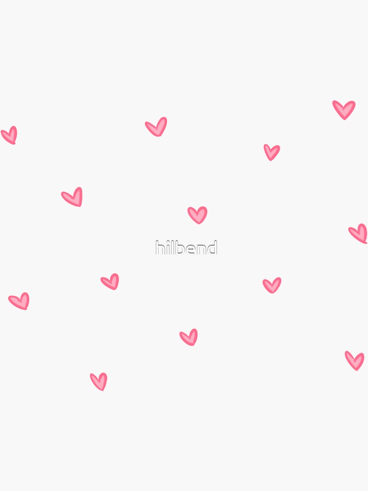 Pink Heart Stickers Sticker for Sale by hilbend
