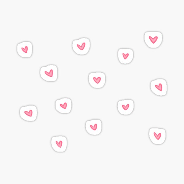 Pink Heart Stickers Sticker