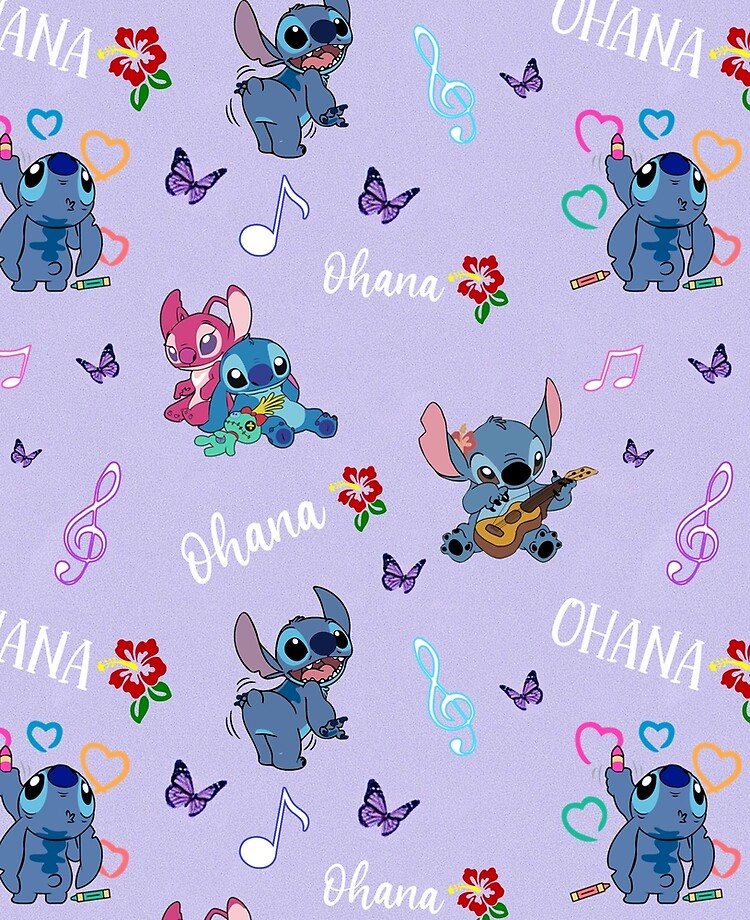 Lilo and Stitch digital paper, Angel, Watercolor, Heart, Love, Background  iPad Case & Skin for Sale by rickmadala