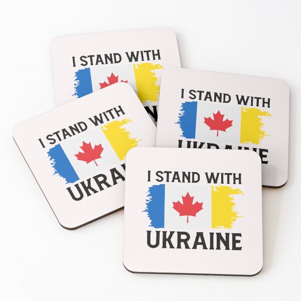 Aperçu de l'œuvre Drapeau de soutien ukrainien canadien Je suis aux côtés de l&x27;Ukraine créée et vendue par AshleyConnelly.