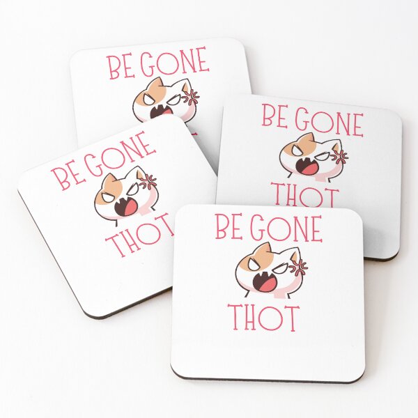 Item preview, be gone thot | be gone thot feat cat essential shirt | sticker designed and sold by sugarcube1999.