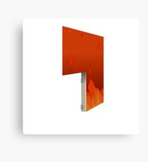 Glitch Homes Wallpaper hell fire left open Canvas Print