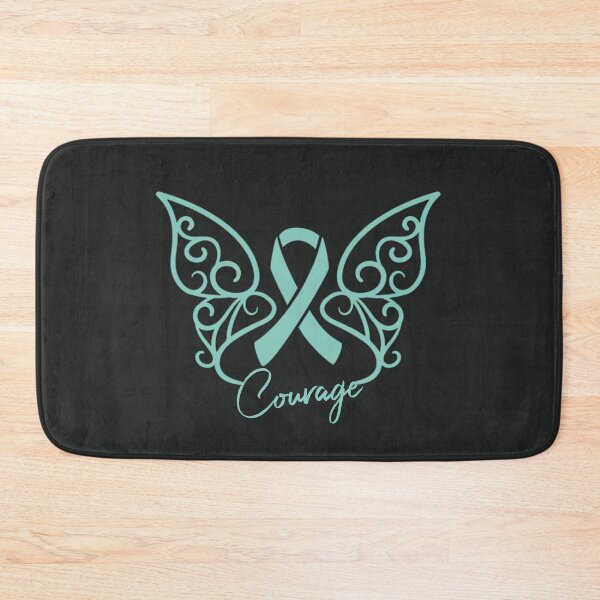 Item preview, Teal Ribbon Butterfly Awareness Month - Courage designed and sold by MJDezigns.