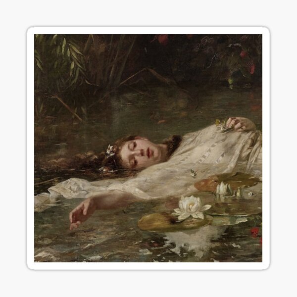 Artikel-Vorschau von Ophelia von Friedrich Wilhelm Theodor Renaissance-Kunstwerk, designt und verkauft von Freshfroot.
