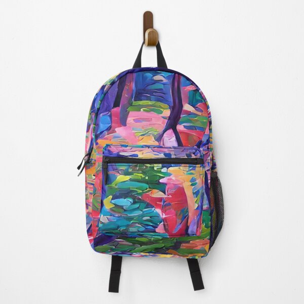 Item preview, Modern Abstract Art Landscape Painting -Fauvist Hiking Trails designed and sold by CattlettArt.