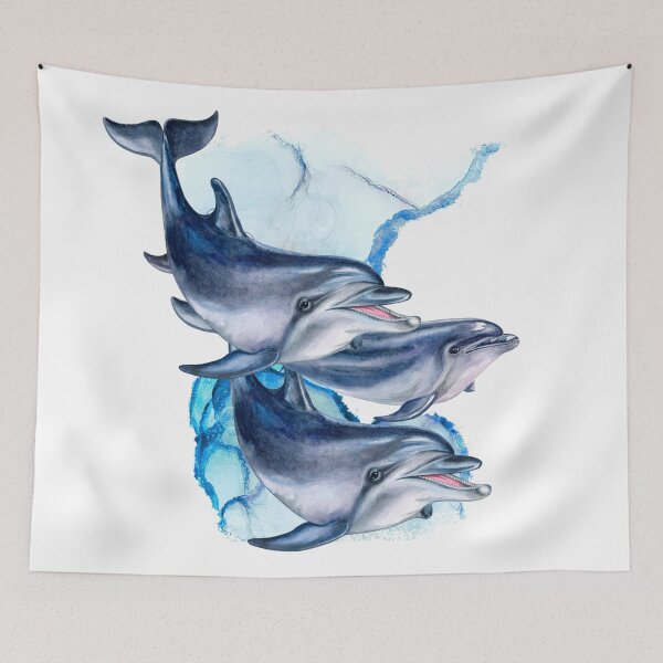 Item preview, Dolphins swimming Everybody Loves Dolphins and this is a Lovely Dolphin Design designed and sold by Abstractdiva.