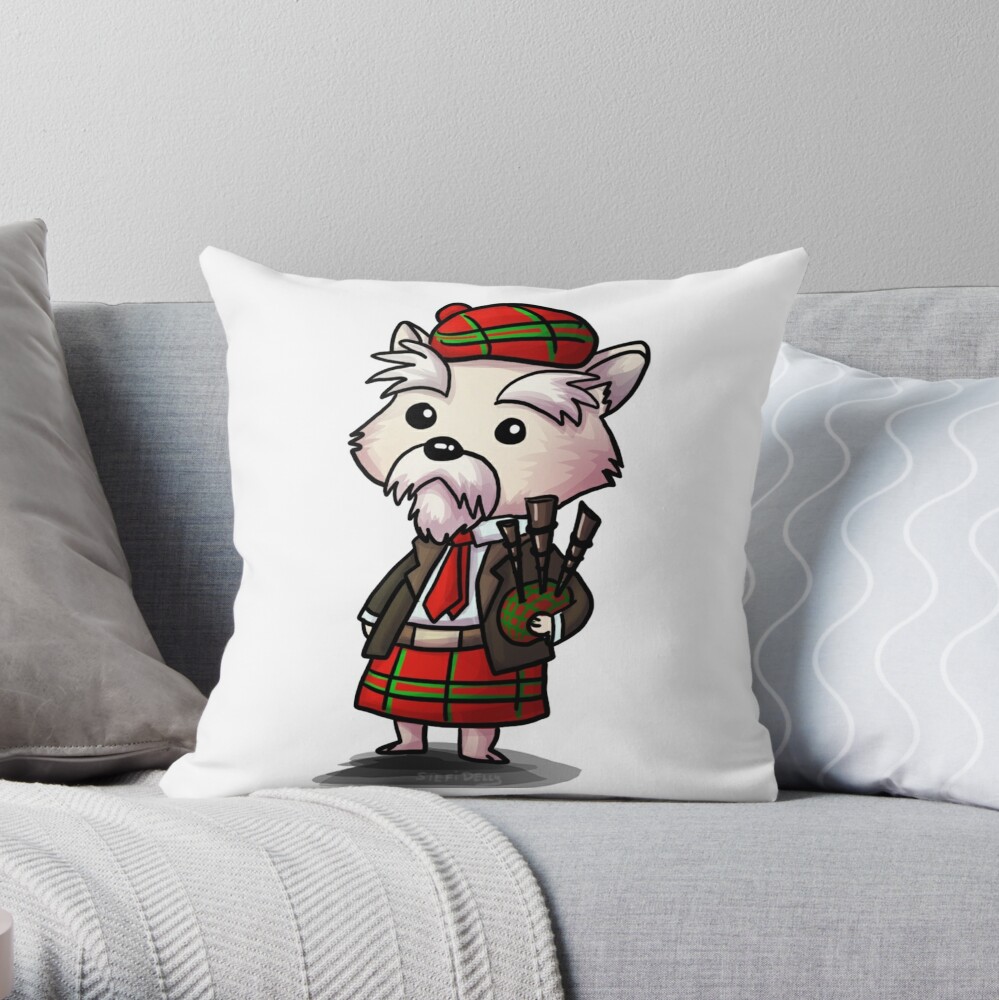 westie throw pillow