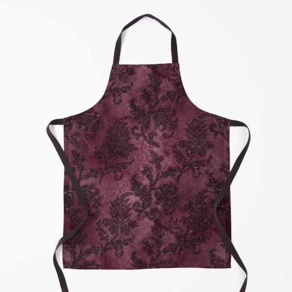 Item preview, Burgundy Black Glitter Ornate Floral designed and sold by ColorFlowArt.