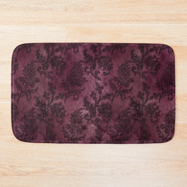 Item preview, Burgundy Black Glitter Ornate Floral designed and sold by ColorFlowArt.