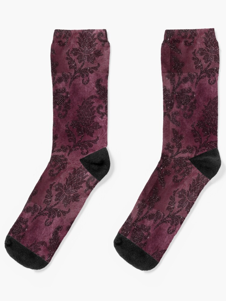 Floral Sock in Black