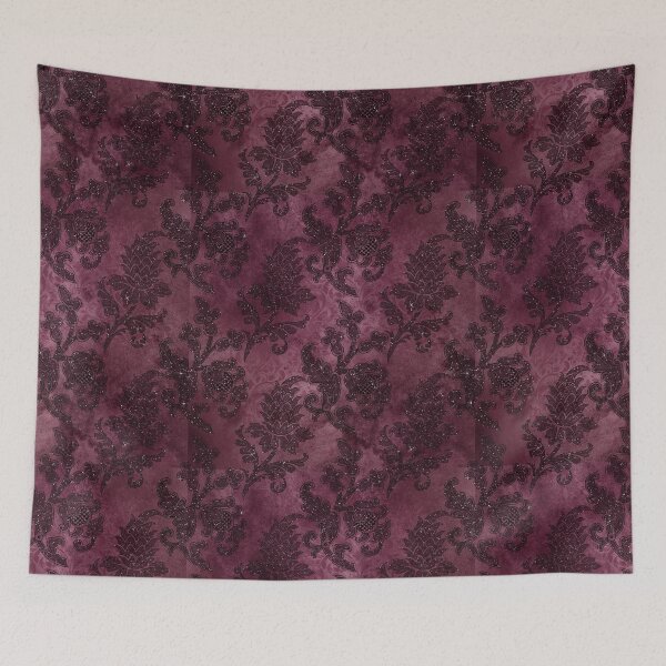 Item preview, Burgundy Black Glitter Ornate Floral designed and sold by ColorFlowArt.