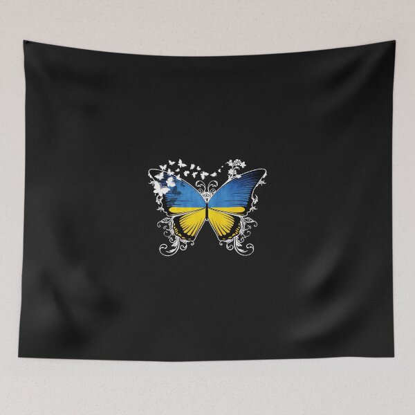 Aperçu de l'œuvre Drapeau ukrainien Drapeau national ukrainien ADN patrimoine racines créée et vendue par AshleyConnelly.