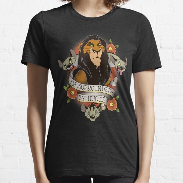 The Lion King Men's Scar Decorative Mane T-Shirt, Charcoal Heather / XL