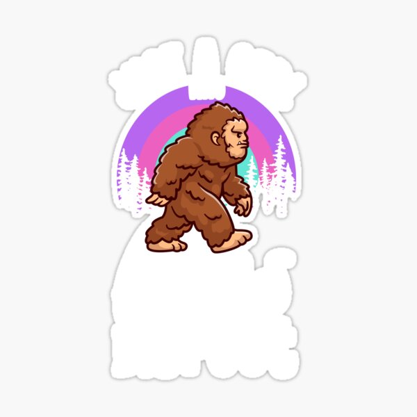 Pizza Sasquatch Gift Bigfoot' Sticker