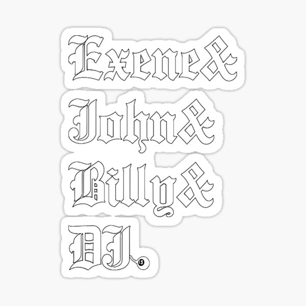 "X The Band Music Experimental Jetset" Sticker by tanguye68722 Redbubble