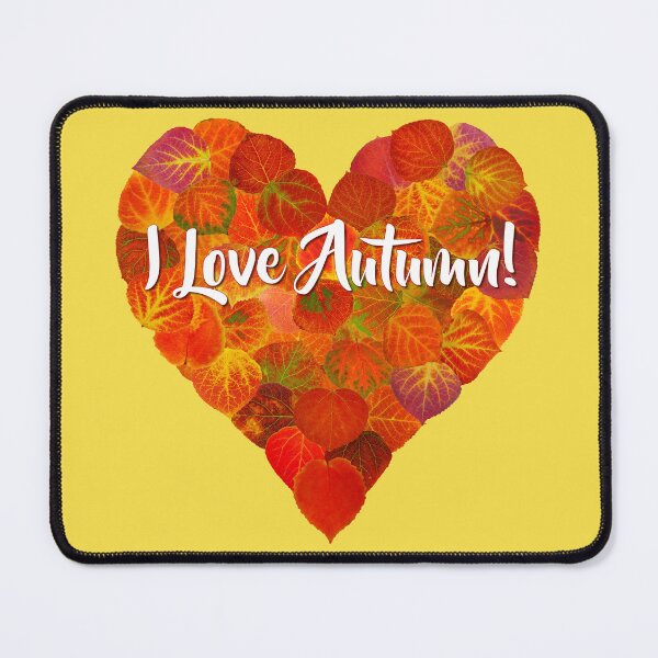 Item preview, I Love Autumn!—Red Aspen Leaf Heart 1 designed and sold by GobaFineArts.