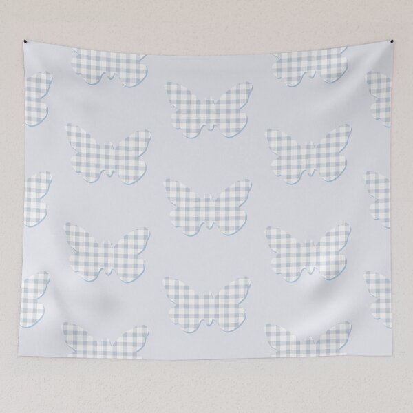 Item preview, blue plaid butterfly designed and sold by laylacreates.