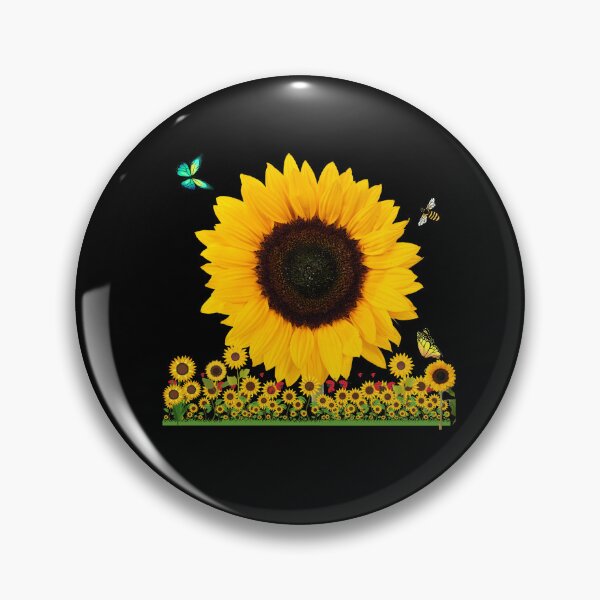 Item preview, Sunflowers with Butterflies and Bees in a Beautiful Field Ukraine designed and sold by BeautifulH.