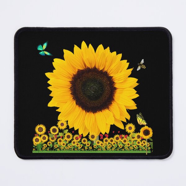 Item preview, Sunflowers with Butterflies and Bees in a Beautiful Field Ukraine designed and sold by BeautifulH.