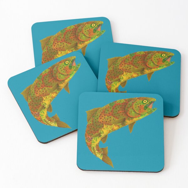 Item preview, Aspen Leaf Rainbow Trout 6 designed and sold by GobaFineArts.