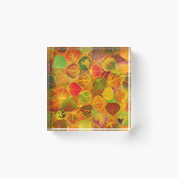 Item preview, Aspen Leaves collage solid medley seamless 1 designed and sold by GobaFineArts.