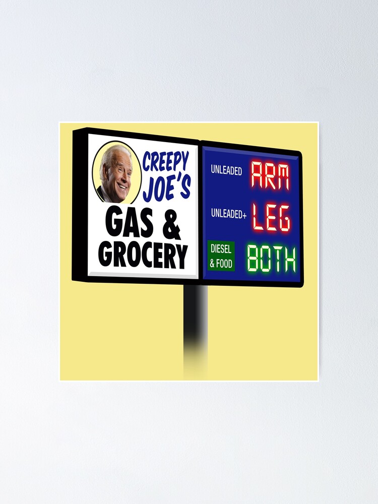 Biden Gasfood Fuel Prices Poster By Pixelmatrix Redbubble