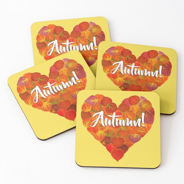 Item preview, I Love Autumn, Bold—Red Aspen Leaf Heart 1 designed and sold by GobaFineArts.