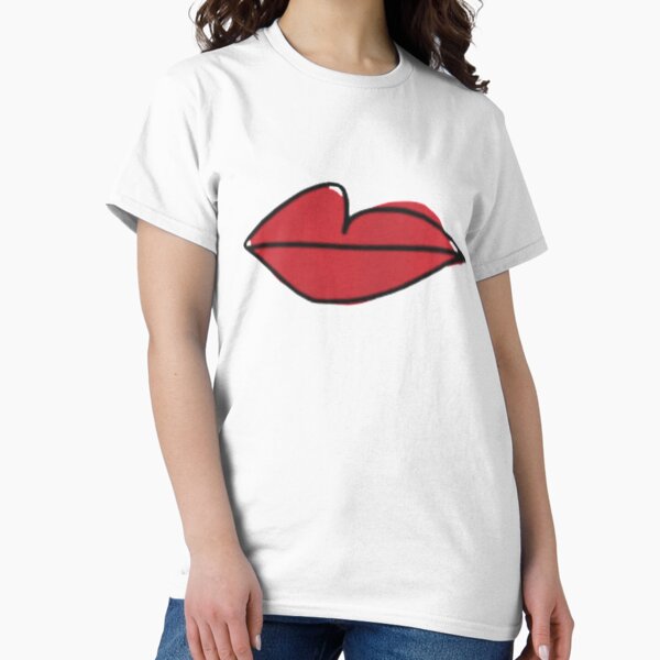 Vista previa del artículo con la obra «diseño de labios rojos villanelle Relaxed Fit», diseñado y vendido por TimoHansen.